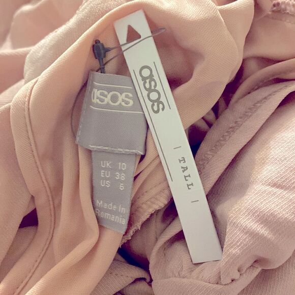 ASOS DESIGN Tall Cowl Neck
Fluted Sleeve Midi Dress Rose Sz US 6  NWT - Picture 9 of 9